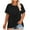 Black, variant on Posijego Plus Size Tops for Women Short Sleeve Crew Neck Pleated Casual T-Shirts Loose Basic Tee Shirts S-5XL