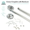 thumbnail image 5 of Bath Bliss 44" -78" Wall Mountable Curved Adjustable Shower Curtain Rod in Aluminum, 5 of 7