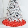 thumbnail image 6 of Christmas Tree Skirt, Polyester Festive Tree Bottom Decoration with Print, Party Decor for Gift Presentation Under Tree(A), 6 of 6