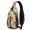 Hedgehog and Dot Beige Pattern, variant on Hedgehog and Flower White Pattern Sling Backpack, Casual Day Sling Pack with Earphone Port, Multi Pocket Design Gift Ideas for Travel Shopping