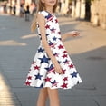 thumbnail image 4 of Moocorvic Toddler Girls Sleeveless Dress 4th of July Outfits for Girls, Summer Sundress Casual A-Line Dresses 13-14 Years, 4 of 6