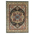 thumbnail image 3 of EORC Navy / Gold Hand Knotted Wool Traditional Heriz Serapi  Rug, 9' x 12', 3 of 6