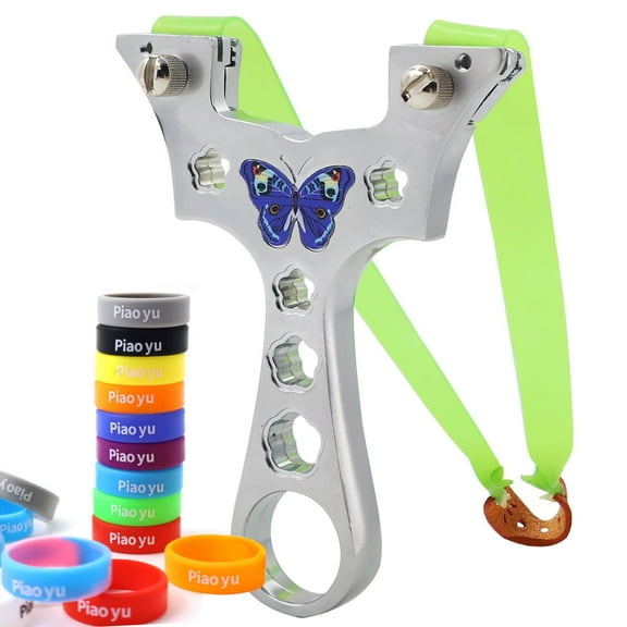 Piaoyu Hunting Alloy SlingShot for Shooting Professional Hunting Launching Bands High Velocity Catapult Slingshots for Adults