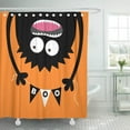 thumbnail image 1 of BSDHOME Ensemble de Rideaux de Douche Imperméables avec Silhouettes de Monstre Criant Heureux, Lettres Boo 66x72 Pouces, 1 of 1