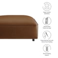 thumbnail image 2 of Modway Auren Vegan Leather Upholstered Ottoman in Coffee, 2 of 9