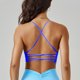 thumbnail image 5 of Mujeres de color sólido cuatro filas ajustable inalámbrico sujetador doble hombro yoga deportes sujetador a prueba de choques, ejercicio deportes sujetadores para mujeres, 5 of 5