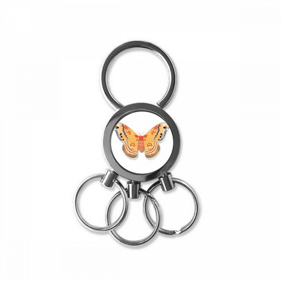 3d chinese in orange colour stainless steel metal key holder chain keychain