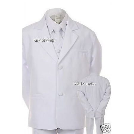 

BABY KID TEEN BOY WEDDING 1ST COMMUNION BAPTISM FORMAL SUIT WHITE S-20 0M-18YRs