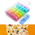 thumbnail image 3 of Organizador portátil, estuche de almacenamiento, 21 compartimentos, divisor , para ancianos en cápsula Sunnimix Dispensador de Cajas, 3 of 8