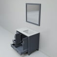 thumbnail image 6 of Jacques 36 in. W Right Offset Dark Grey Bath Vanity, Cultured Marble Top, & 34 in. Mirror, 6 of 8