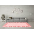 thumbnail image 3 of Ahgly Company Machine Washable Indoor Square Abstract Red Modern Area Rugs, 3' Square, 3 of 4