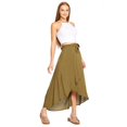 thumbnail image 2 of Falda Envolvente Mujer Larga Ligera Casual Olivo Cómoda verde M Incógnita 330676, 2 of 4
