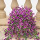 thumbnail image 5 of Decoración mural colgante de pared con orquídeas violetas artificiales para jardines exteriores y fondos fotográficos, 5 of 7
