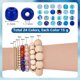 thumbnail image 2 of 3600 cuentas de vidrio azul de 4 mm, 24 colores, 6/0, redondas, mini cuentas espaciadoras para la cintura, para manualidades., 2 of 6