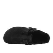 Birkenstock Boston Shearling Suede Black Unisex Slip-On Clog 0259881-0259883