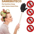 thumbnail image 4 of YAOMOBB Tapette à Mouches en Faux Cuir Double Face avec Rivets en Acier Inoxydable, Prise en Main Confortable et Efficace, 4 of 7
