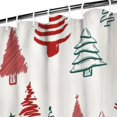 thumbnail image 3 of Multicolor Christmas Tree Pattern Shower Curtain 84"x72" ,Bathroom Decorative Shower Curtains Set with 12 Hooks,Modern Waterproof Washable Shower Curtain, 3 of 6