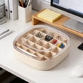 thumbnail image 5 of Double Layer Jewelry Organizer Box, Anti-Tarnish Earring Storage Case with 36 Grids for Rings, Earrings, Necklaces & Small Accessories, 5 of 8