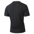 thumbnail image 2 of Men's V Neck T-Shirt Short Sleeve Slim Casual Top With Chest Pocket Summer Lightweight Tee Black XL, 2 of 5
