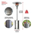 thumbnail image 6 of Nexgrill Sundara 92" Stainless Steel Outdoor Patio Heater, 48,000 BTUs, 2 Wheel Transport, Electronic Ignition, Easy Tank Access, Control Knob, Propane Heater for Porch, Garden, Backyard - 920-01001, 6 of 7