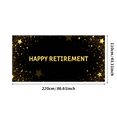 thumbnail image 5 of Black Background Happy Retirement Banner with Golden Star and Sparkle Elements Party Decoration Retirement Party Supplies Photography Props Backdrop Decorations, 5 of 8