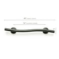 thumbnail image 2 of 48" Designer Waved Shaped Shower Grab Bar, Matte Black, 2 of 5