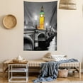 thumbnail image 2 of London Decor Wall Hanging Tapestry, Ancient Big Ben View from the Street Palace of Westminster Touristic Great Britain Art Photo, Bedroom Living Room Dorm Accessories, 60 X 80 Inches, by Ambesonne, 2 of 5