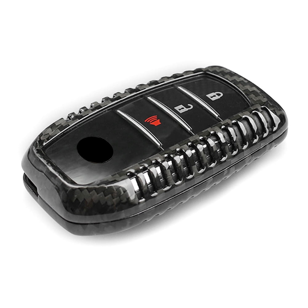 Carbon Fiber Smart Key Fob Shell Remote Key Cover For Toyota Alphard RAV4 Hilux