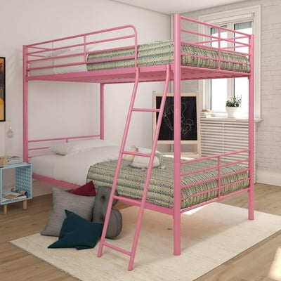 Pink twin bunk bed deals