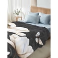 thumbnail image 4 of Farmhouse Floral Queen Size Flat Sheet, Wrinkleproof & Fadeproof Cooling Flat Bed Sheet Only, Magnolia Flowers Vintage Blackboard Breathable Soft Bedding Top Sheets 90 x 102 Inches, 4 of 8