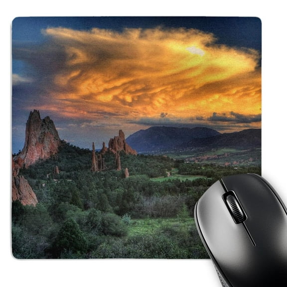 3dRose, Sunset along Garden Path, MousePad