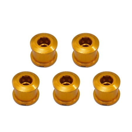 5pcs Aluminum Alloy Chainring Bolts Single Chainwheel Bolts Nuts Single Speed Chainwheel Screws for Road Mountain Bike