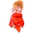 thumbnail image 3 of LANFENG Cute Raincoat for Small Dogs with Hood and Boots Detachable Tail Puppy Botton Down Rain Jacket Full Boby 4 Leg Jumpsuit Waterproof Lightweight Clothes, 3 of 16