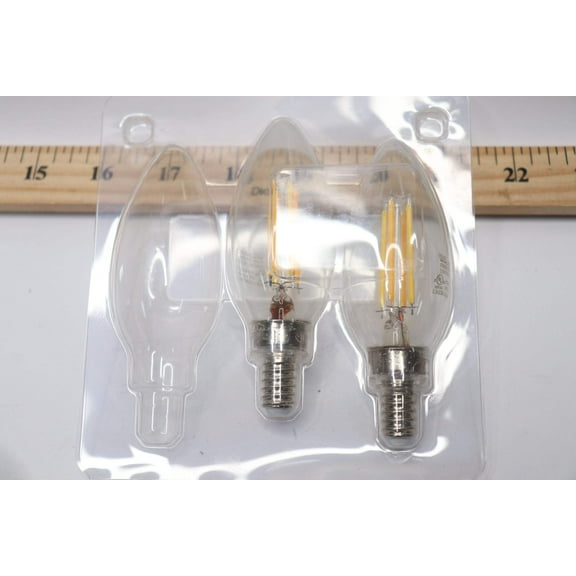 (2-Pk) Ecosmart LED Edison Light Bulb 60-Watt Equivalent B11 Dimmable