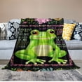 thumbnail image 2 of ONETECH  Frog Gifts, Frog Gifts For Women/Men Throw Blanket Frog Gift, Frog Themed Gifts, Frog Gifts For Frog Lover, Frog Stuff, Cute Frog Gifts, Frogs Gifts, Frog For Girls/Boys Blankets, 2 of 6