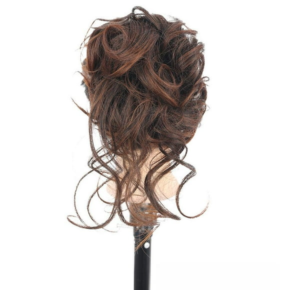 Rambut palsu kepala Maruko dengan janggut panjang, sanggul, klip cengkaman, gaya gebu, Alamih, cincin Rambut, artifak Rambut koktel pengantin