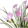 thumbnail image 4 of 6pcs Artificial Silk Onion Orchid Plastic Flower Bouquet Realistic DIY Blooms Table Centerpiece for Home Kitchen Garden Wedding Party Decor… (Blue),Pink, 4 of 6