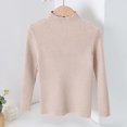 thumbnail image 2 of OJSFQUFP Kids Ribbed Sweater Solid Color Long Sleeve Slim Fit Knit Base Layer Shirts for Boys Girls, 2 of 9