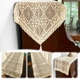 thumbnail image 2 of Cotton Table Runner for Home Decoration, Weddings, and Holidays with Hand-Crocheted Texture, 2 of 9