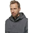 thumbnail image 5 of BRANDIT INDIVIDUAL WEAR Adult Male Fleece-Lined Quarter Zip Windbreaker Pullover, Anthracite, Size: M, 5 of 6