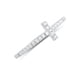 thumbnail image 3 of Sterling Silver Cz Anillo Cruzado Lateral Apilable Fino para Mujeres y Adolescentes - Talla 9, 3 of 3