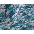 thumbnail image 3 of Ambesonne Tropical Quilted Coverlet 3 Pcs, Colorful Art Banana Leaves, King Size, Teal Pale Pink and Navy Blue, 3 of 4