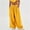 Yellow, variant on utcoco Women's Casual Loose Fit Linen Stitching Wide Leg Pants