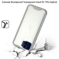 thumbnail image 4 of For Samsung Galaxy S22 Ultra Colored Shockproof Transparent Hard PC + Rubber TPU Hybrid Bumper Shell Slim Protective Cover ,Xpm Phone Case [Clear / Smoke], 4 of 6