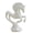 White, variant on Dserhfy 3D-Printed Prancing Horse Ornament for Success with Streamlined Stable Base Abstract European Artistic Decoration for Office or Living Room