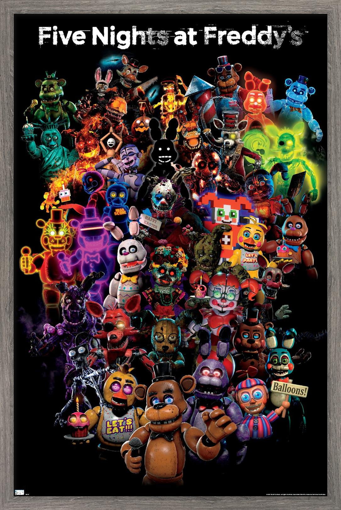 Five Nights at Freddy's: Special Delivery - Collage Wall Poster, 22.375 x  34, Framed