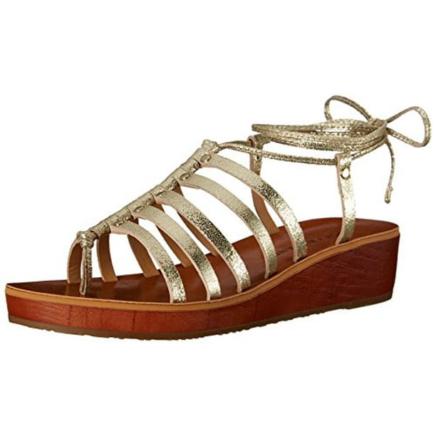open toe gold wedges