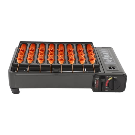 Butane Stove Portable Camping Gas Stove Gas Grill Stove Black 16.53*10.23*4.33in