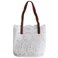 thumbnail image 1 of Bolso de mano para mujer elegante coreano Mori encaje bolso con asa superior bolso de compras tipo cubo, 1 of 9