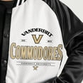thumbnail image 4 of Women's Gameday Couture Black Vanderbilt Commodores Oversized Inner Drive Varsity Rhinestone Full-Snap Bomber Jacket, 4 of 5